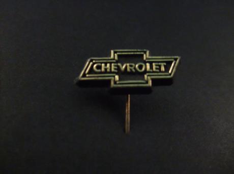 Chevrolet auto logo zwart, (goudkleurige) letters